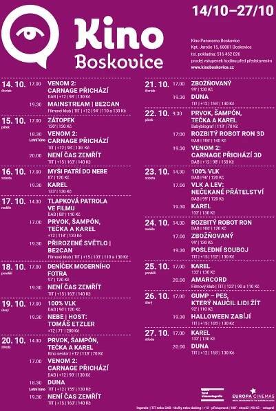 Archiv filmového programu | Kultura Boskovice