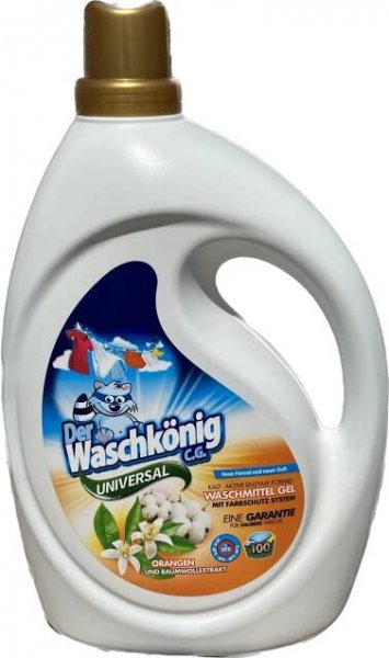 Waschkonig gel 3 l 100 pracích dávek orangen baumwoll : Drogerie, parfémy, BIO produkty