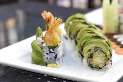 Sushi, Avokádo, Krevety, Japonský, Plody Moře, Válec