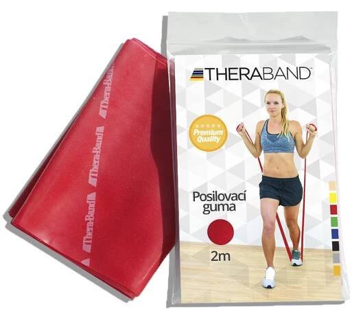 Thera-Band Posilovací guma 2m červená středně silná - skladem