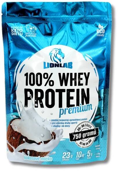 Lionlab: 100 % Whey Protein-kokosové mléko 750 g - Svět ořechů