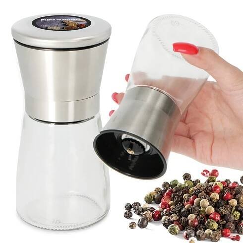 RUČNÍ MLÝNEK NA PEPŘ A SŮL 190 ml MLETÍ Drtič PZYPRAW MOCN S5
