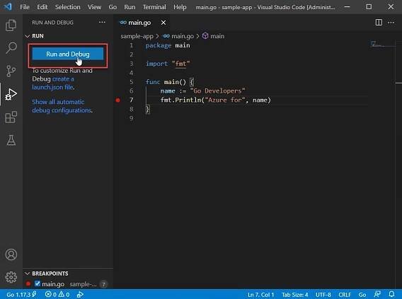 Instalace a konfigurace editoru Visual Studio Code pro vývoj v Go - Go on Azure | Microsoft Learn