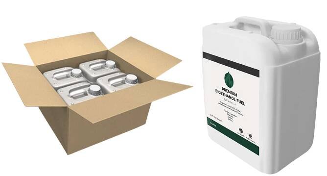 Premium Bioethanol Fuel 20 Litres (4x 5 Litre Canisters)