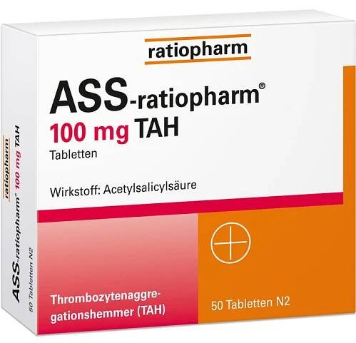 ASS-ratiopharm 100 mg TAH tablety, 50 ks