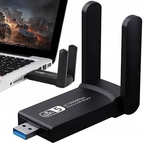 Síťová karta SÍŤOVÁ KARTA WI-FI ADAPTÉR USB 3.0 1300Mbps DUAL