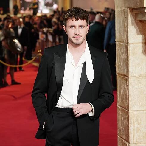 Paul Mescal Rocks a Disheveled Suit at the Gladiator Premiere
