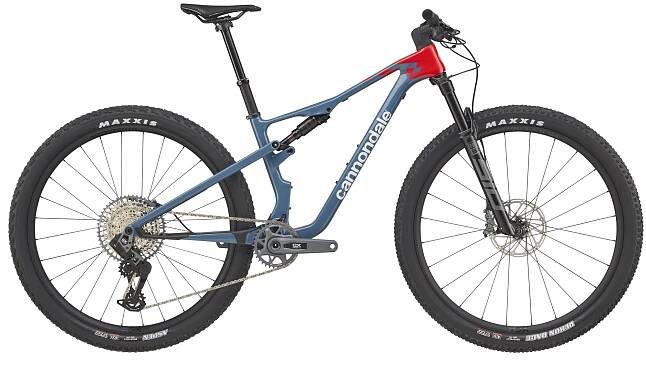 Celoodpružené horské kolo Cannondale Scalpel 29" Carbon 2 - storm cloud/rally red/tiger shark