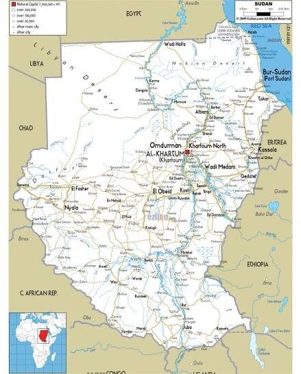 Maps of Sudan | Collection of maps of Sudan | Africa | Mapsland | Maps of the World