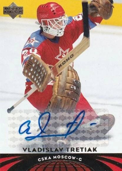 AUTO karta VLADISLAV TRETIAK 04-05 UD All-World Autograph číslo 90