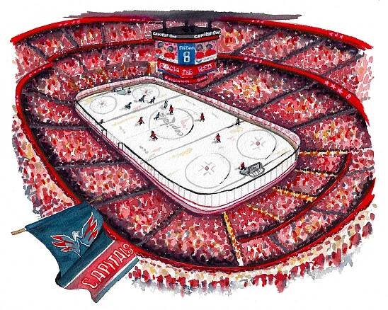 Illustration of Washington Capitals arena