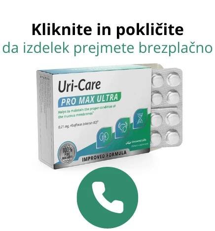 Kliknite in pokličite ter brezplačno prejmite izdelek Uri-Care Pro Max Ultra SI