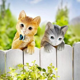 Dekorace na plot Kočky Mimi a Leo