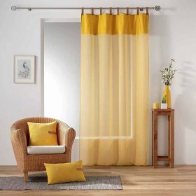 Moderní žlutá záclona do obýváku MILLERAY