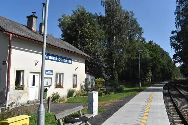 Fotografie - Železniční zastávka Krásná Studánka - 18.08.2023