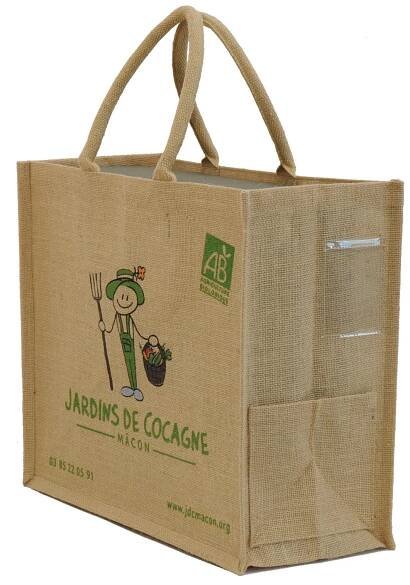 Jute shopping bag Delivery of organic products