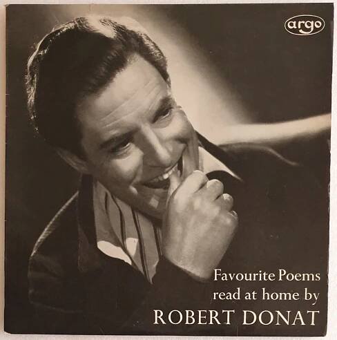Favourite Poems Read at Home by Robert Donat (1959) UK Argo Records LP