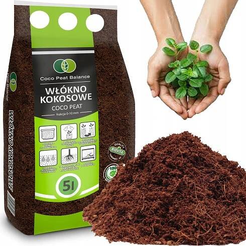BIOVITA COCO PEAT KOKOSOVÉ VLÁKNO SUBSTRÁT UVOLNĚNÝ 0-10MM 5L PŘÍRODNÍ