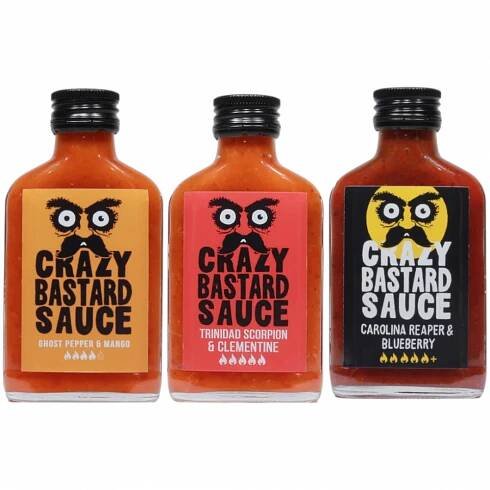 Crazy Bastard Sada Nejpálivějších Chilli Omáček