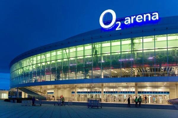 O2 Arena v Praze má kapacitu 17 360 míst