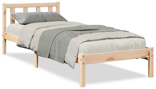 Prodloužený rám postele bez matrace 80 x 210 cm borovice Hnědá 852428