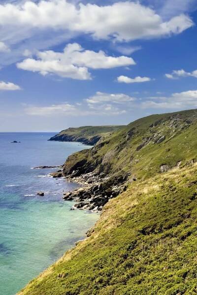 The image shows the view from one of the north Devon walks.