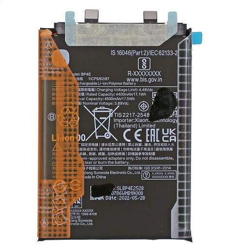 Best BP4E Built-in Battery for Xaomi 13 Lite replacement battery with 4400Ah capacity 
