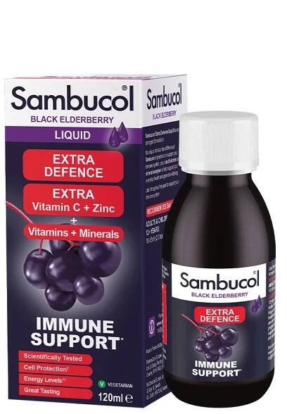 Sambucol Immuno Forte Liquid Black Elderberry 120 ml od 375 Kč - Heureka.cz