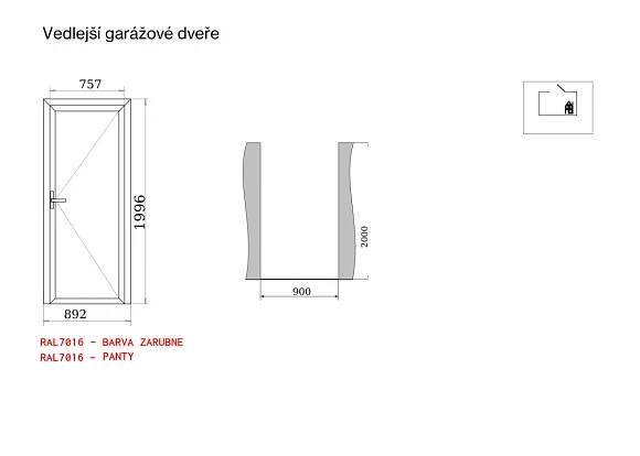 Vedlejší garážové dveře
