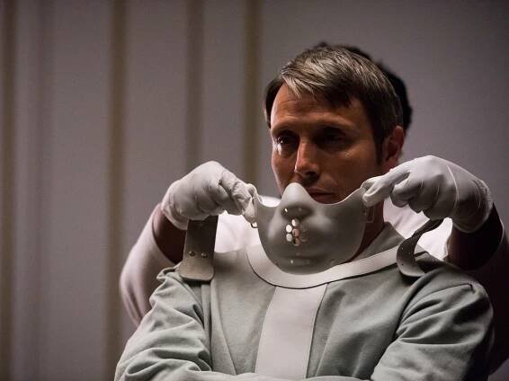 HANNIBAL -- "The Wrath of the Lamb" Episode 313 -- Pictured: Mads Mikkelsen as Hannibal Lecter -- (Photo by: Brooke Palmer/NBCU Photo Bank/NBCUniversal via Getty Images via Getty Images)