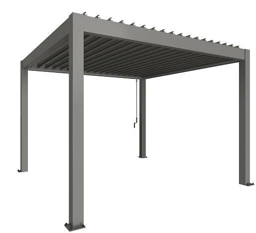 Biohort Pergola 3,5 x 3,5 křemenově šedá 367,5 x 367,5 cm