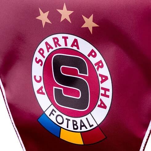 Vlajka ACS logo rudá velká - AC Sparta Praha