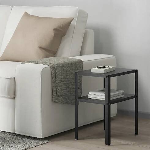 IKEA KNARREVIK noční stolek černý 37x28 cm Kód výrobce 30381183