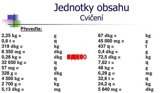 PPT - Převody jednotek hmotnosti PowerPoint Presentation - ID:2234313