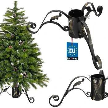 Stojan na vánoční stromek s kontejnerem kovová patina 100 mm - patina