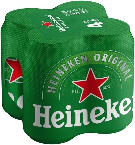 Heineken 4×0,33 l plech