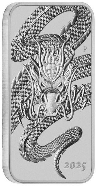 Rectangular Dragon 1 oz BU 2025 - stříbrná mince - Investiční zlato a stříbro | GOLDEN GATE CZ