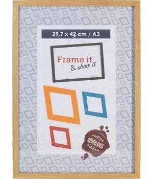Rámeček dřevěný MDF Smart dubový 50x70 cm Plexi
