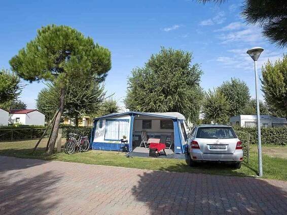 Grass pitches with parking