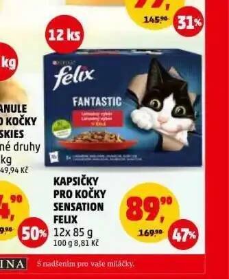 Penny Market Felix sensation kapsičky pro kočky nabídka