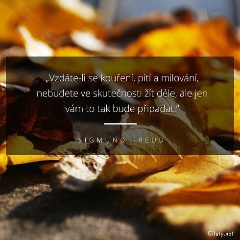 Vzdáte-li se kouření, pití a milování, nebudete ve...