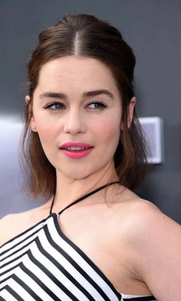 Emilia Clarke's Mid Part Half-Up