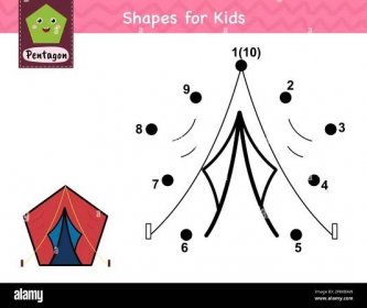 Connect the dots and draw a tent. Dot to dot number game for kids Stock ...