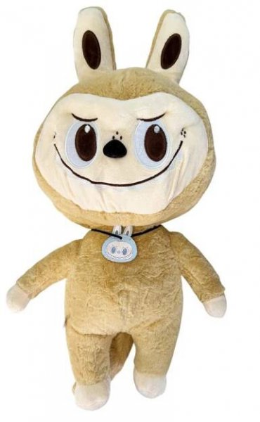 Plyšová figurka ve stylu Labubu 60 cm světle hnědá 2 (4737)