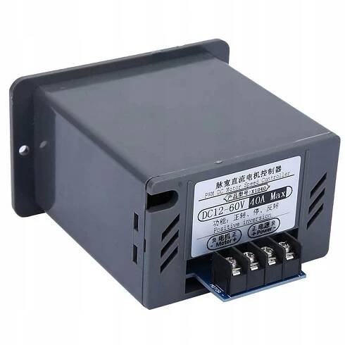 PWM regulátor otáček motoru vlevo vpravo v krytu 9V-60V 40A Značka Elektroweb