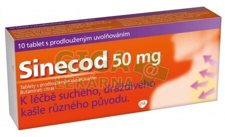 Sinecod 50mg 10 tablet - GigaLékárna.cz
