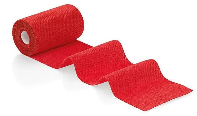 IDEALAST-HAFT Color Obinadlo elastické červené 8 cm x 4 m