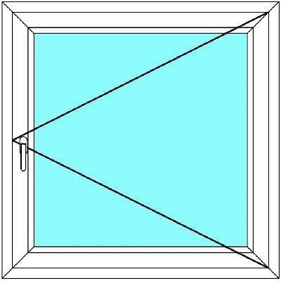 Ekosun Plastové okno 100x100 otevíravé Ekosun 70