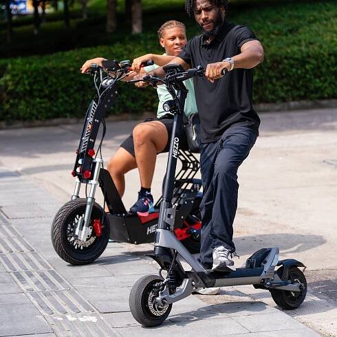 Hezzo F6 Electric Scooter 60V 3200W Dual Motors 23Ah Lithium Battery 43Mph Forged Aluminium Alloy Foldable -HEZZO