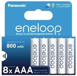 *Panasonic - 8 ks Nabijecí baterie AAA Eneloop 800 mAh